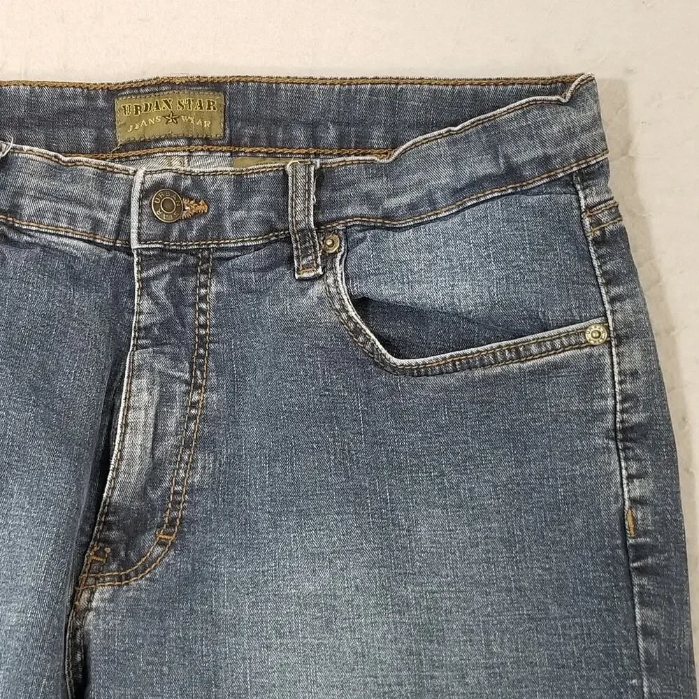 Urban Star Jeans Mens 36x30 Blue Denim Straight Leg Stretch‎ Classic Fit Pants